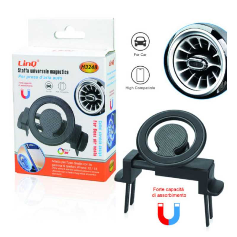 Support Téléphone Universel Magnétique pour Voiture LinQ H3248 — LinQ · Smarty Paris 18e